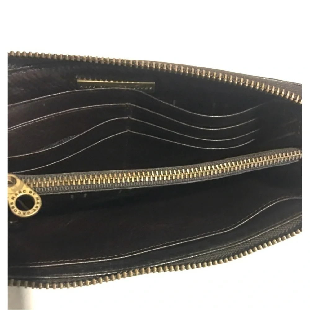 Marc by Marc Jacobs brown Leather Wristlet